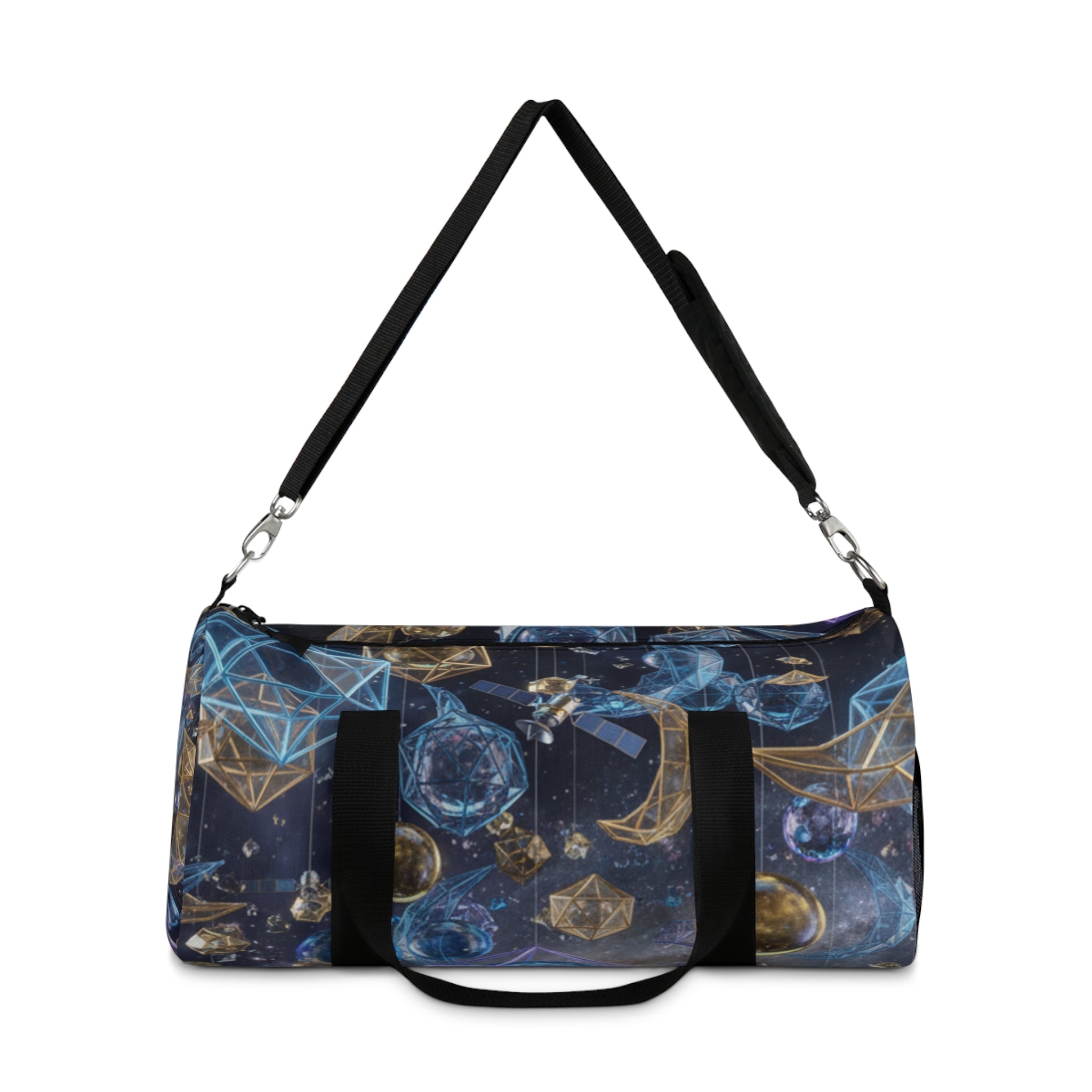 Duffle Bag Celestial Gems/ Moon and Crystal Pattern Travel Bag