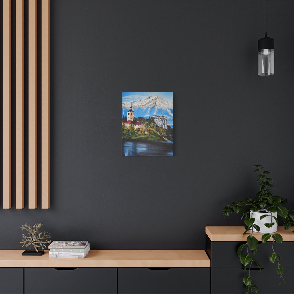 Alpine Village Landscape Canvas
