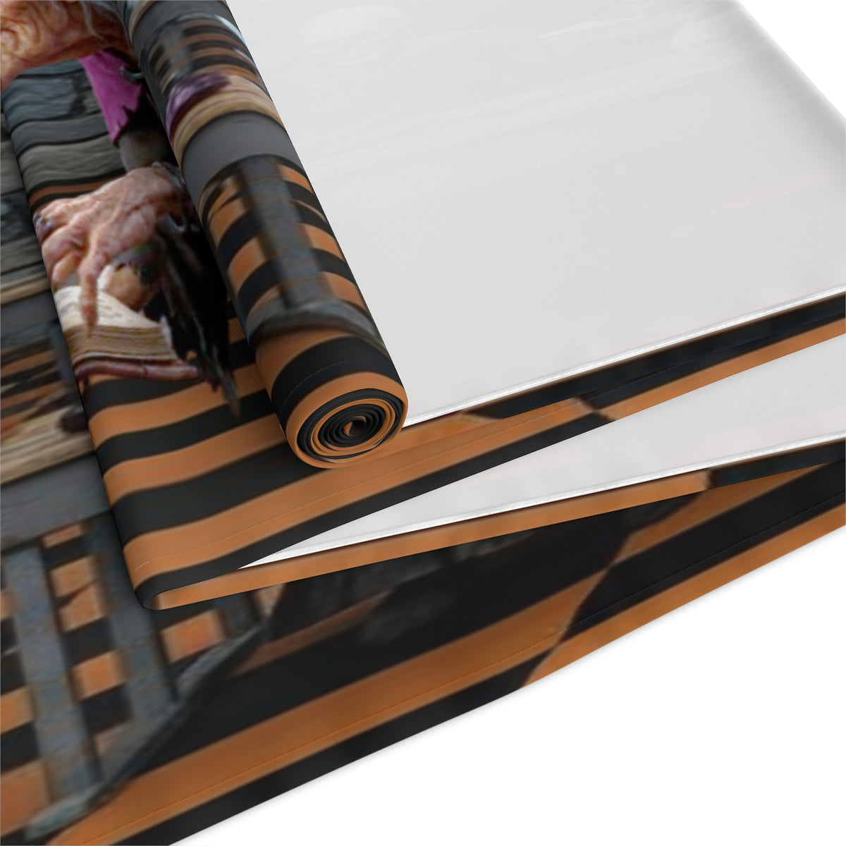 Haunted Library Table Runner | Shadowed Books, Vintage Bottles & Gothic Scene – Halloween Decor