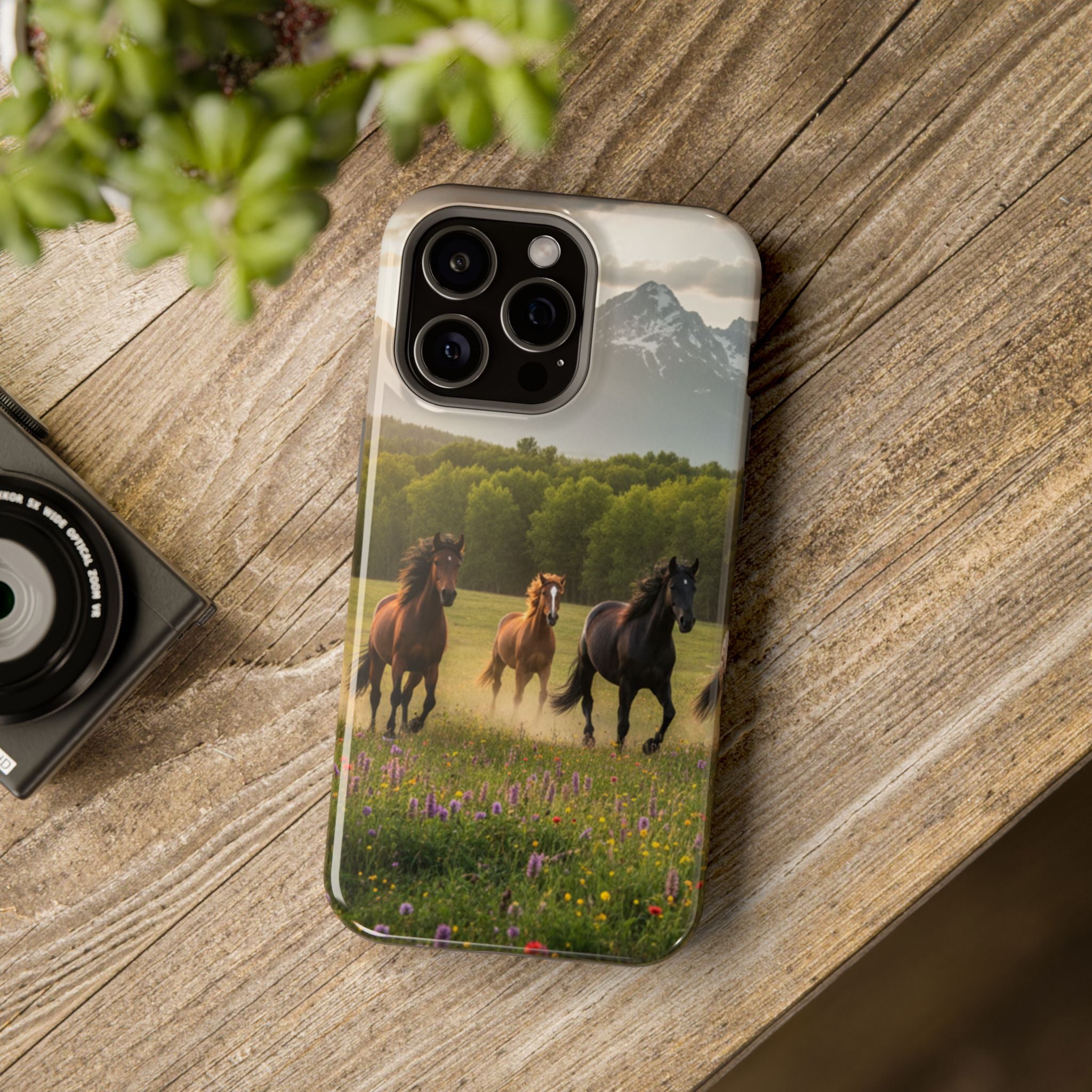 Running Horses Phone Case | Magnetic Impact-Resistant Case