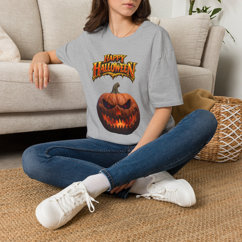 Happy Halloween Pumpkin T-Shirt | Jack-O'-Lantern Graphic Tee