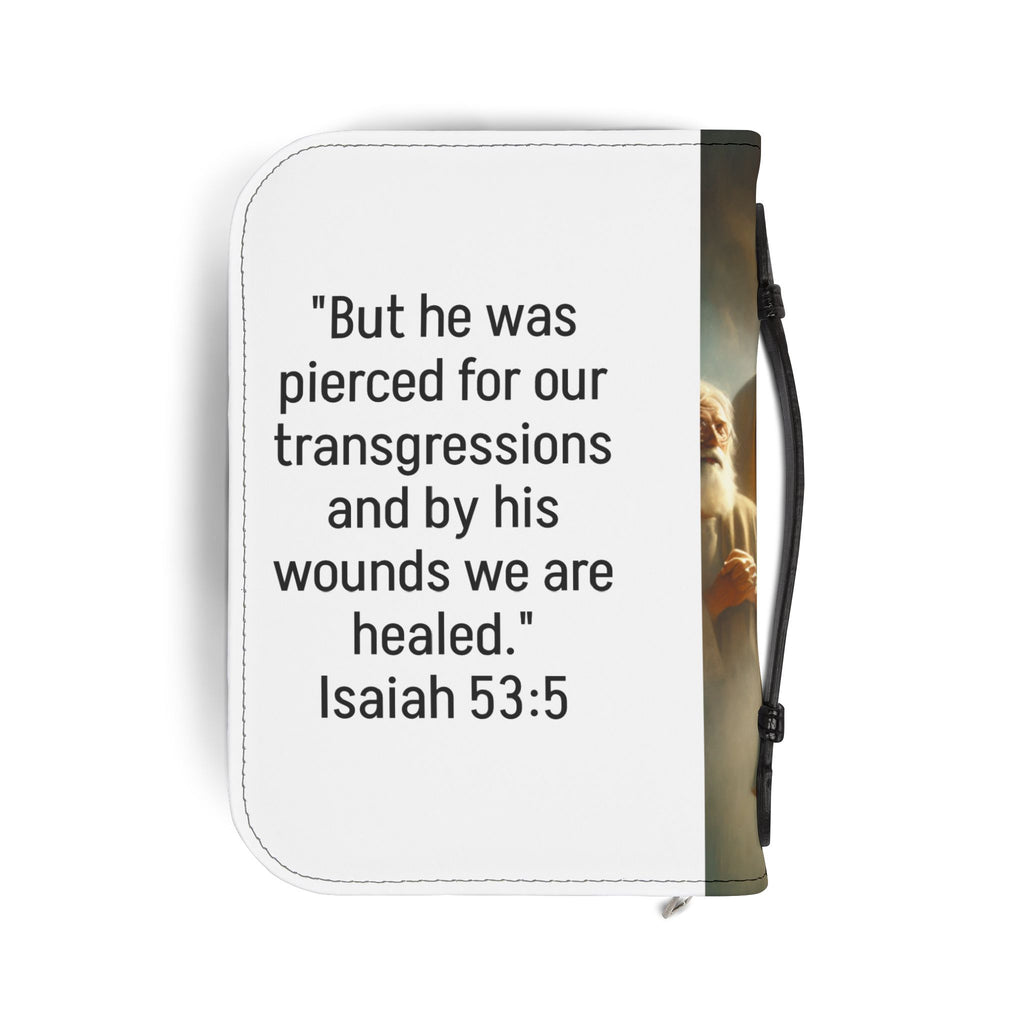 Bible Cover/Jesus Crucifixion/Personalized /100% PU Leather/ Zippered Cover