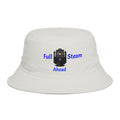Full Steam Ahead train graphic Bucket Hat | steam locomotive motif