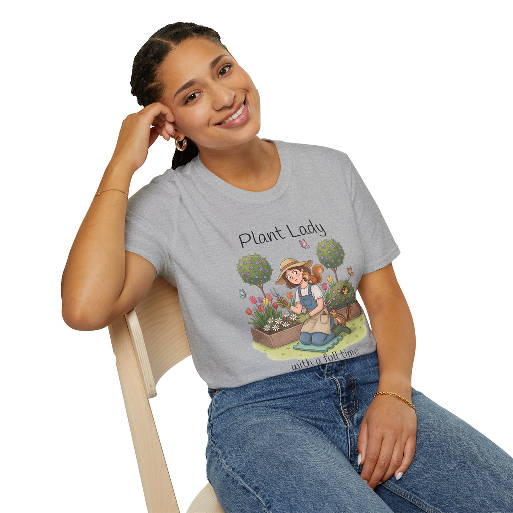 Plant Lady Gardening Unisex Graphic T-Shirt – Funny Plant Mom Cotton Tee