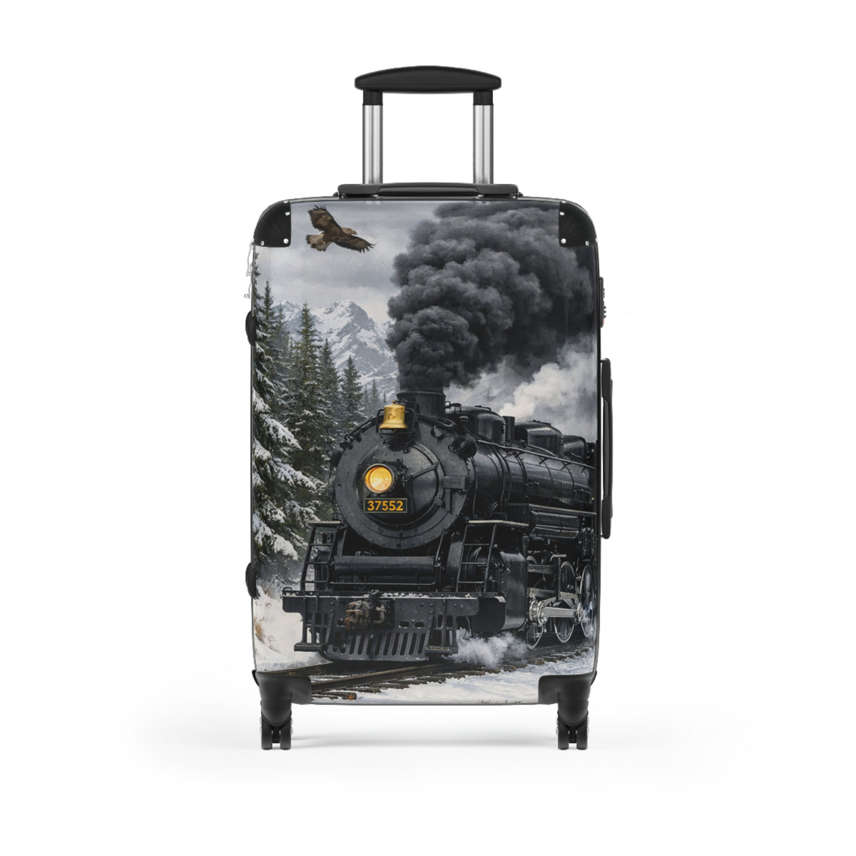 Vintage Steam Locomotive Suitcase | Train Travel Luggage