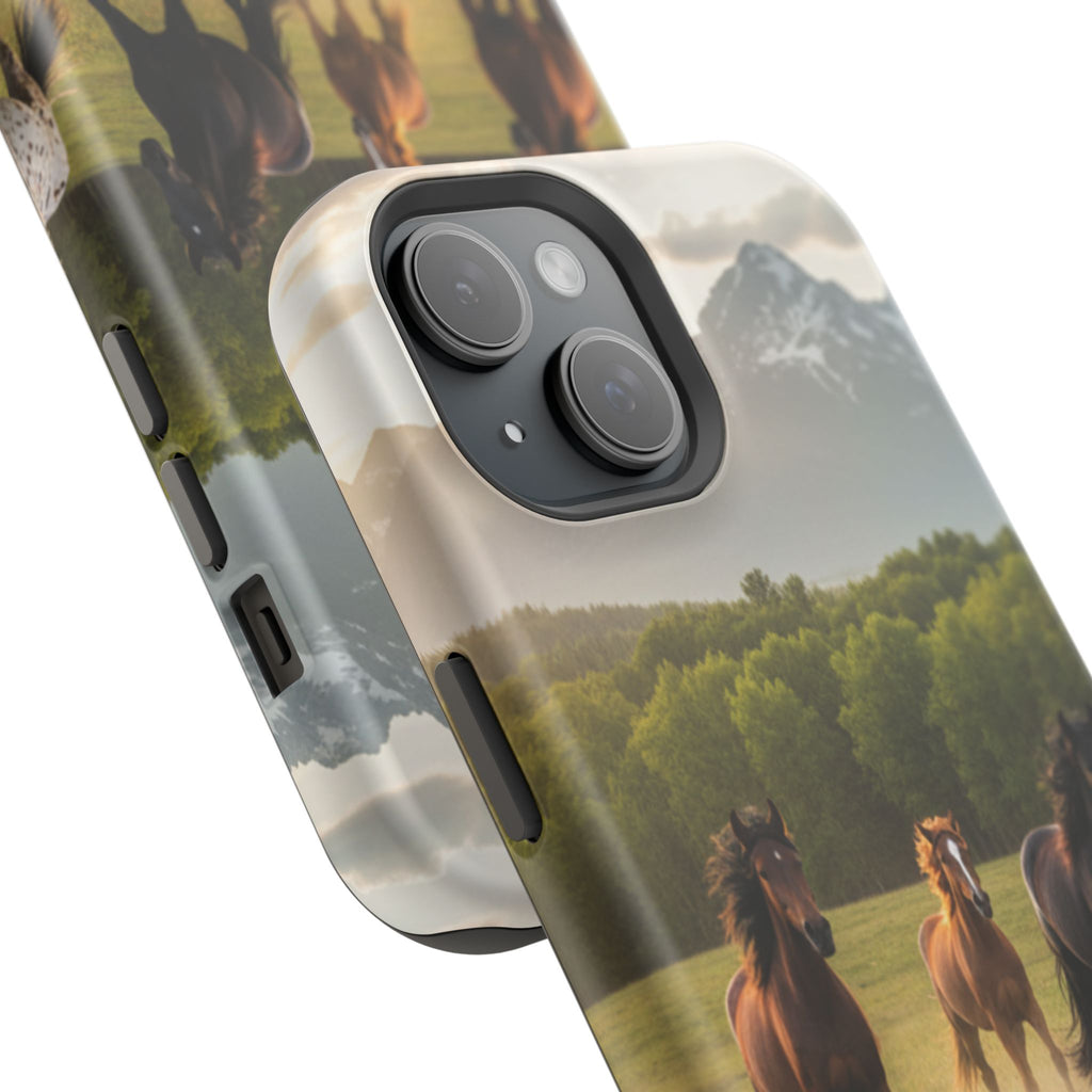 Running Horses Phone Case | Magnetic Impact-Resistant Case