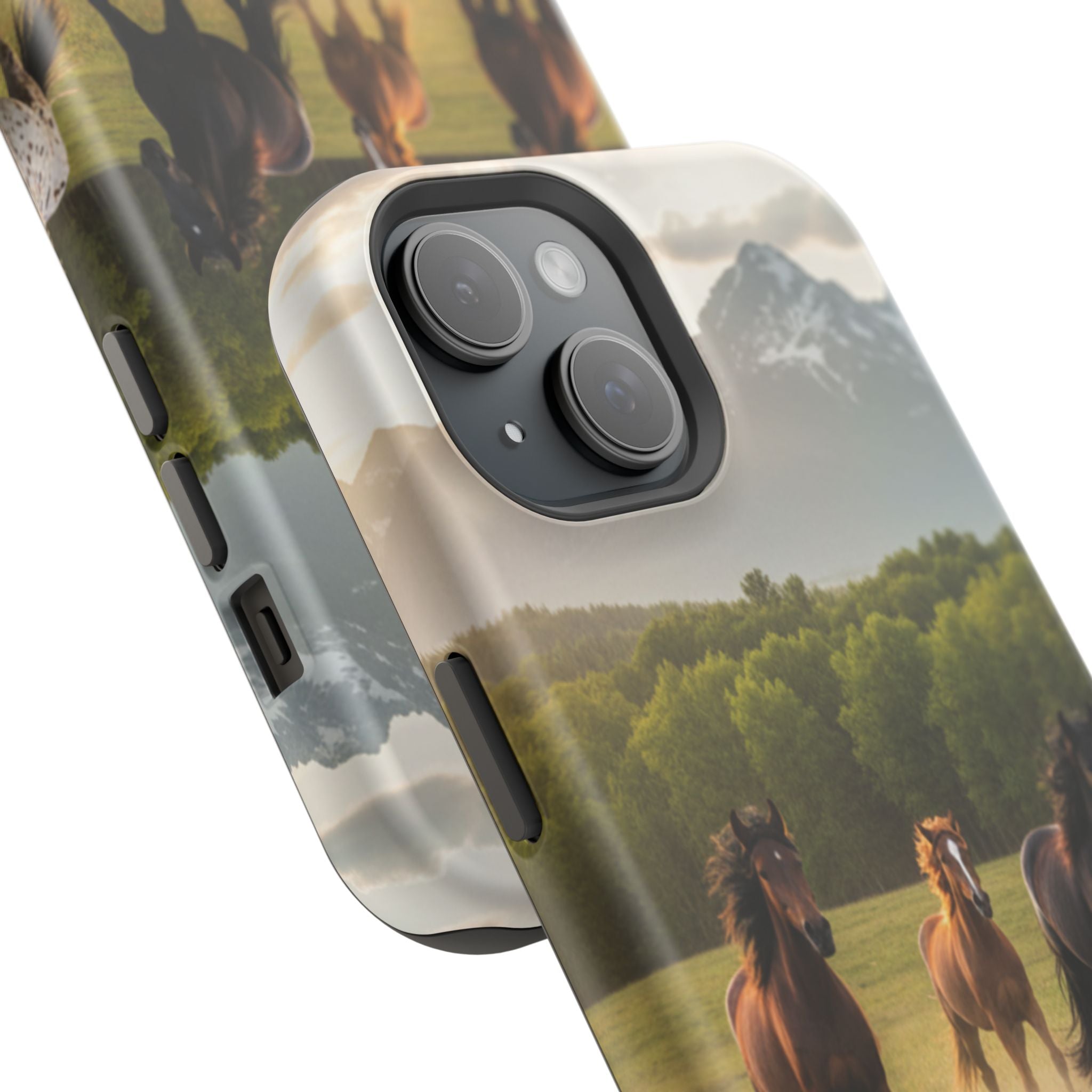 Running Horses Phone Case | Magnetic Impact-Resistant Case