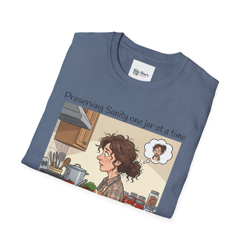 Preserving Sanity One Jar at a Time Unisex Graphic T-Shirt – Funny Canning Kitchen Cotton Tee