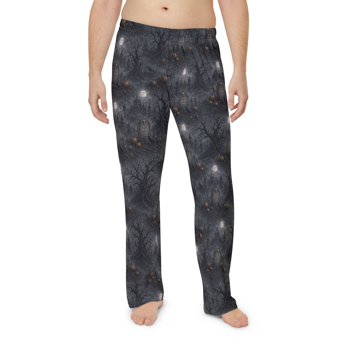 Spooky Moonlit Graveyard Pajama Pants | Halloween Sleepwear