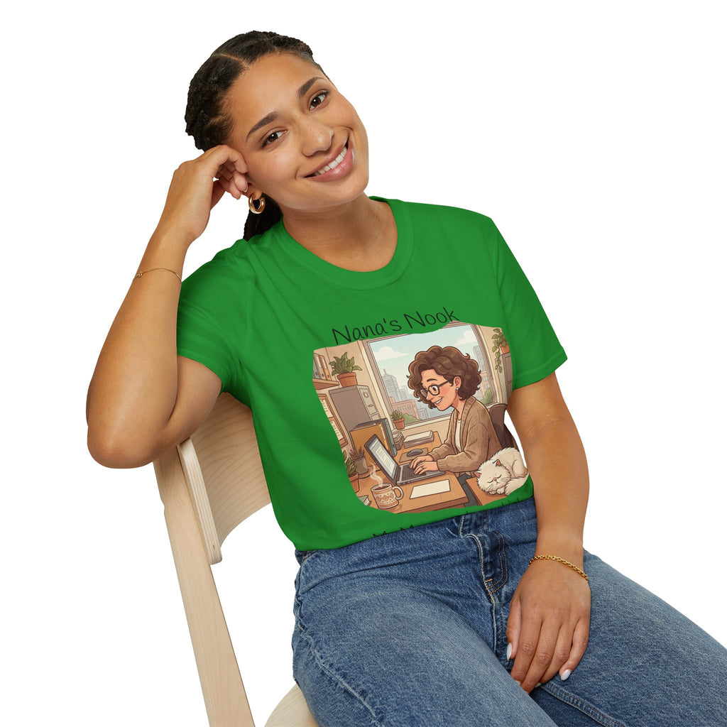 T-Shirt / "Nana's Nook: My Manager Has Whiskers" Cozy Grandma Cat Lover Tee
