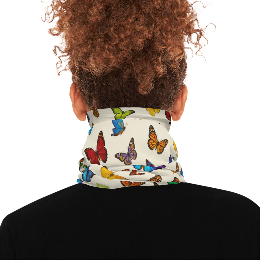 Colorful Butterfly Field Neck Gaiter | Spring Floral Scarf