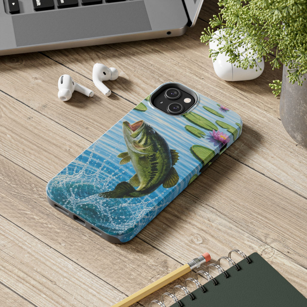 Largemouth Bass Jumping Phone Case | Tough Phone Case