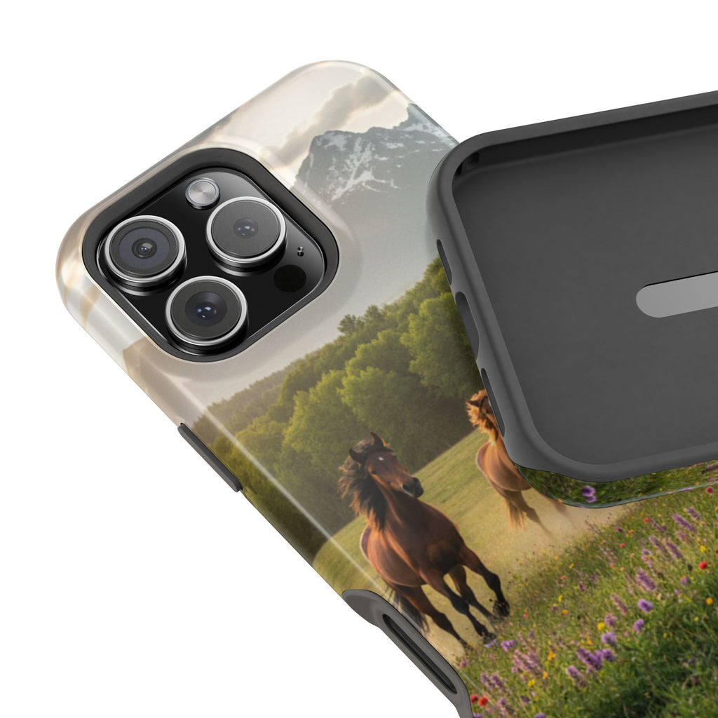 Running Horses Phone Case | Magnetic Impact-Resistant Case