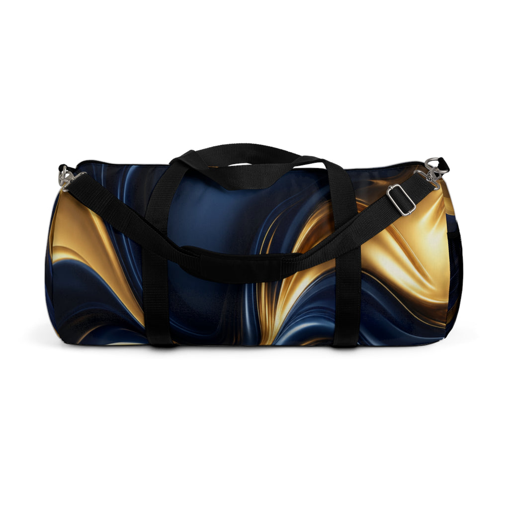 Navy & Gold Marble Duffle Bag — Luxury Travel Gym Bag