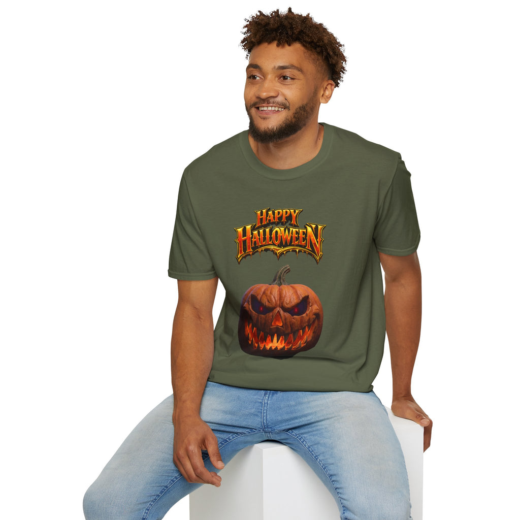 Happy Halloween Pumpkin T-Shirt | Jack-O'-Lantern Graphic Tee