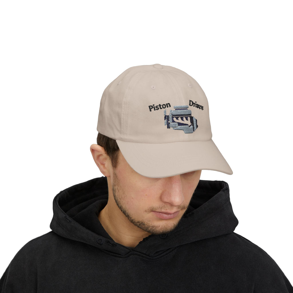 Piston Driven Engine Illustration Dad Cap | Embroidered Car Hat