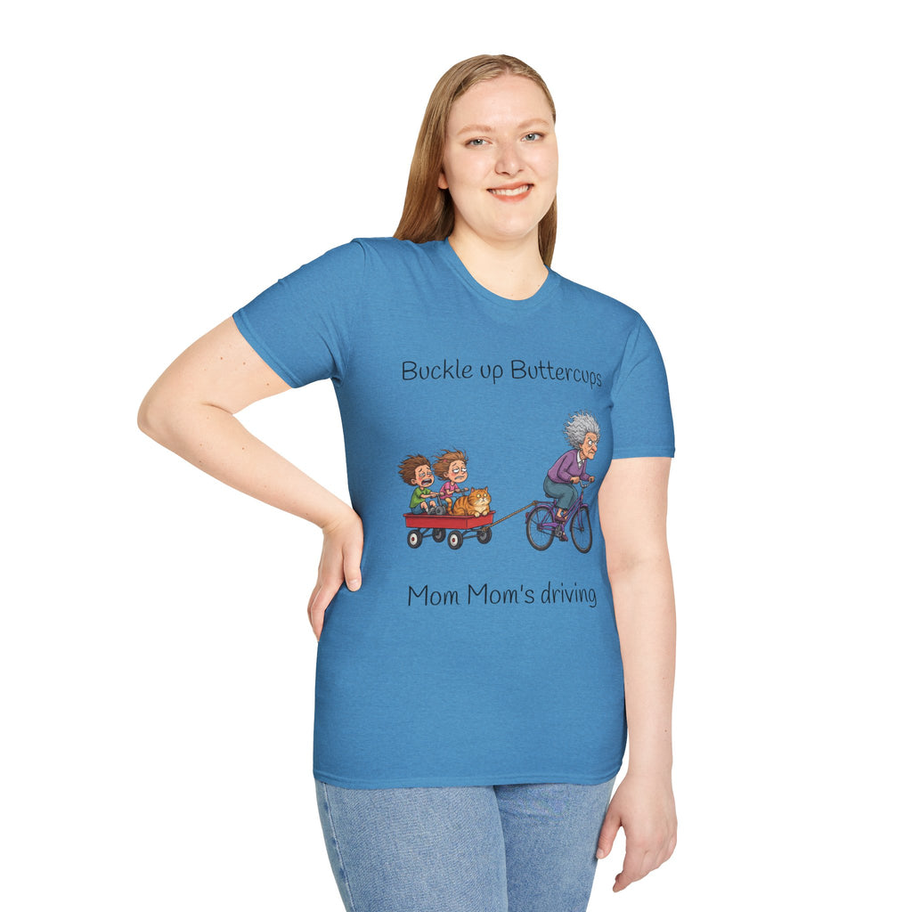 T-Shirt Buckle Up Buttercups Mom Mom Driving| Funny Grandma Tee