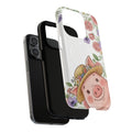 Piglet in Straw Hat Floral Phone Case