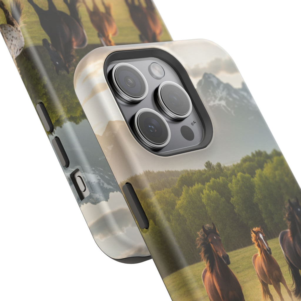 Running Horses Phone Case | Magnetic Impact-Resistant Case