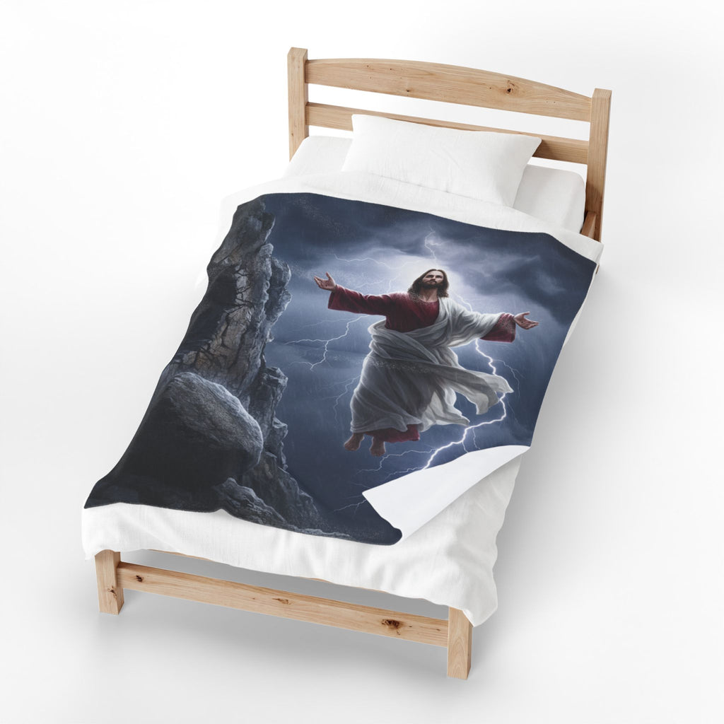 Blanket Jesus Ascending| Resurrection Christian Velveteen Plush
