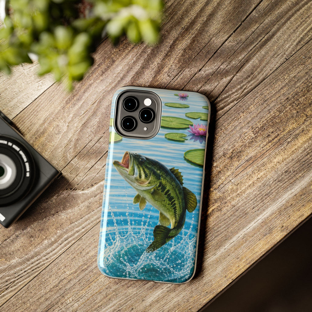 Largemouth Bass Jumping Phone Case | Tough Phone Case