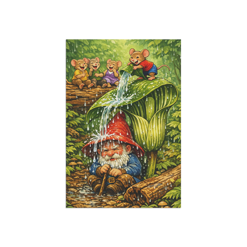 Gnome Outdoor Yard Flag/ Mice Garden Banner