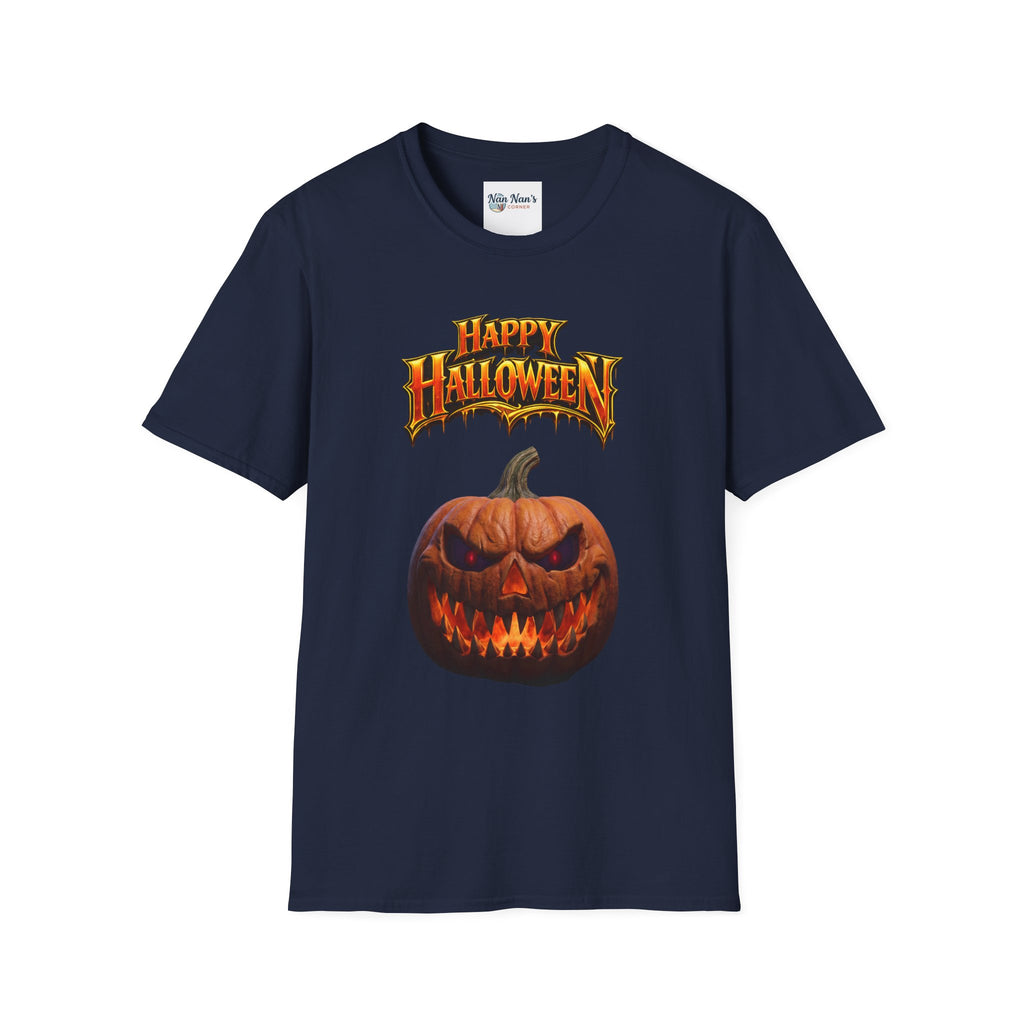 Happy Halloween Pumpkin T-Shirt | Jack-O'-Lantern Graphic Tee