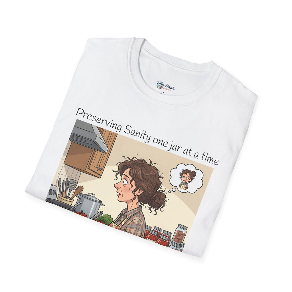 Preserving Sanity One Jar at a Time Unisex Graphic T-Shirt – Funny Canning Kitchen Cotton Tee