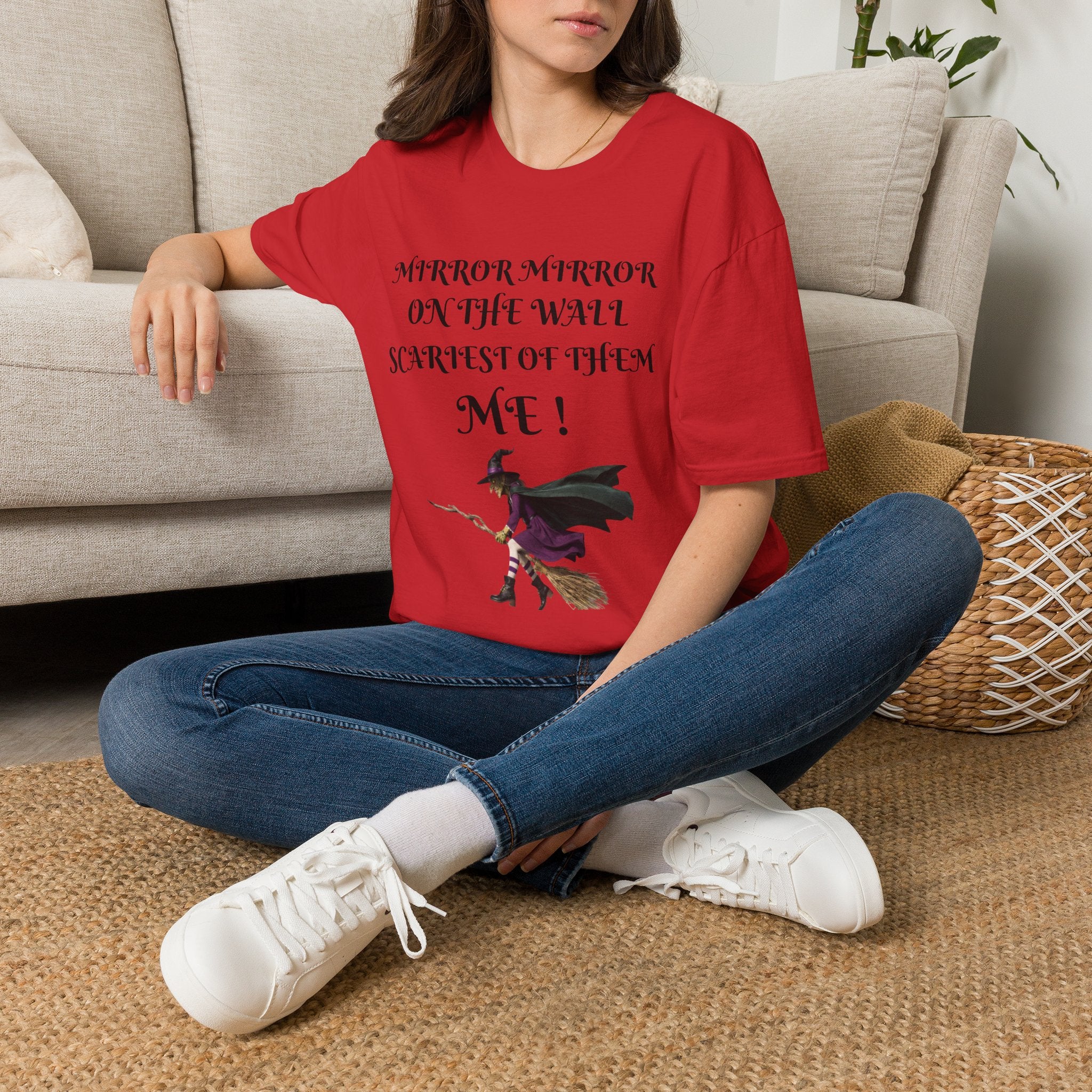 Mirror Mirror on the Wall Witch Illustration T-Shirt