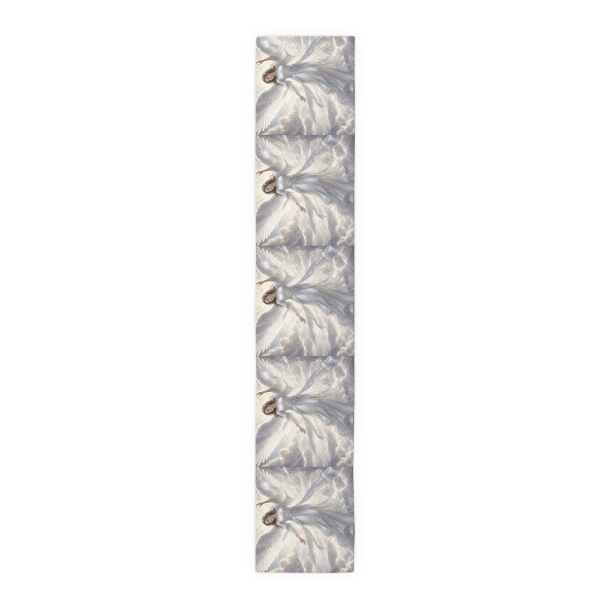 Sparkly White Angels Table Runner | Cotton Poly Blend