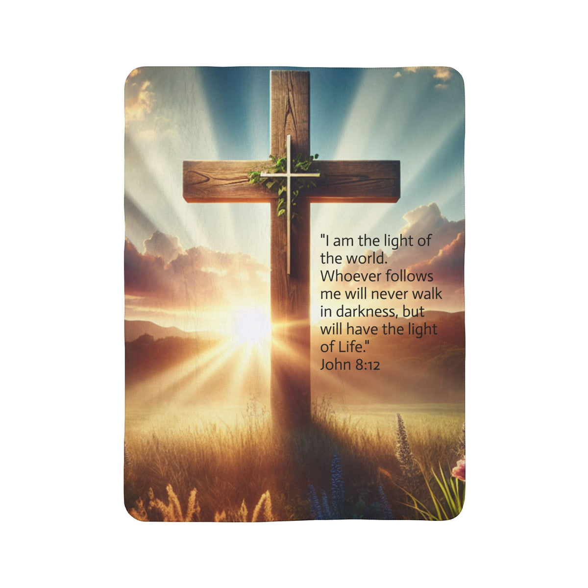 Religious Throw John 8:12 "I am the light of the world"