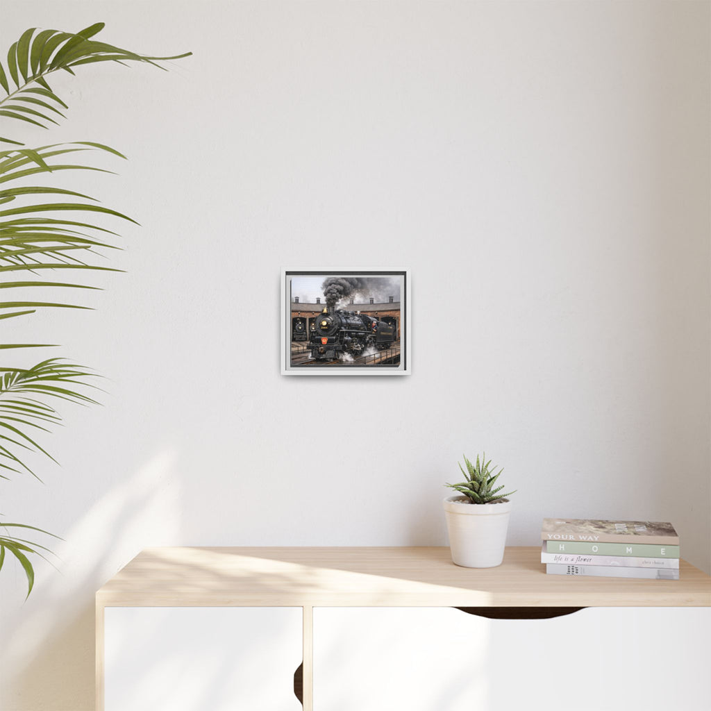 Framed Steam Train/Matte Canvas60 (Multi-color)