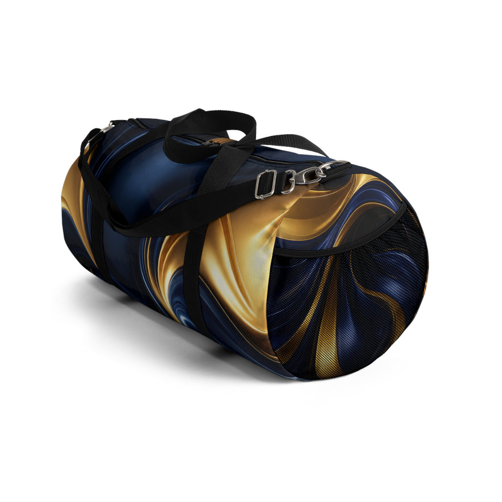 Navy & Gold Marble Duffle Bag — Luxury Travel Gym Bag