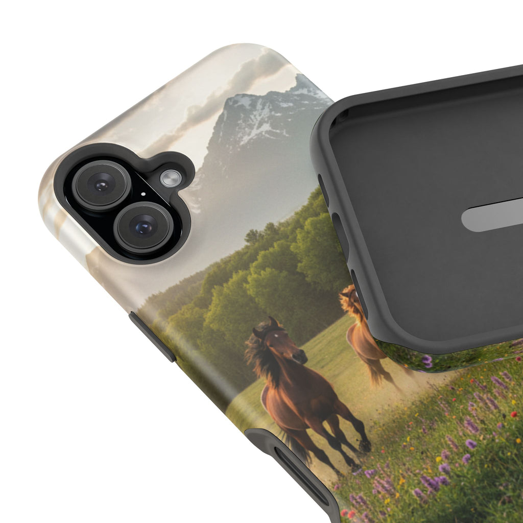 Running Horses Phone Case | Magnetic Impact-Resistant Case
