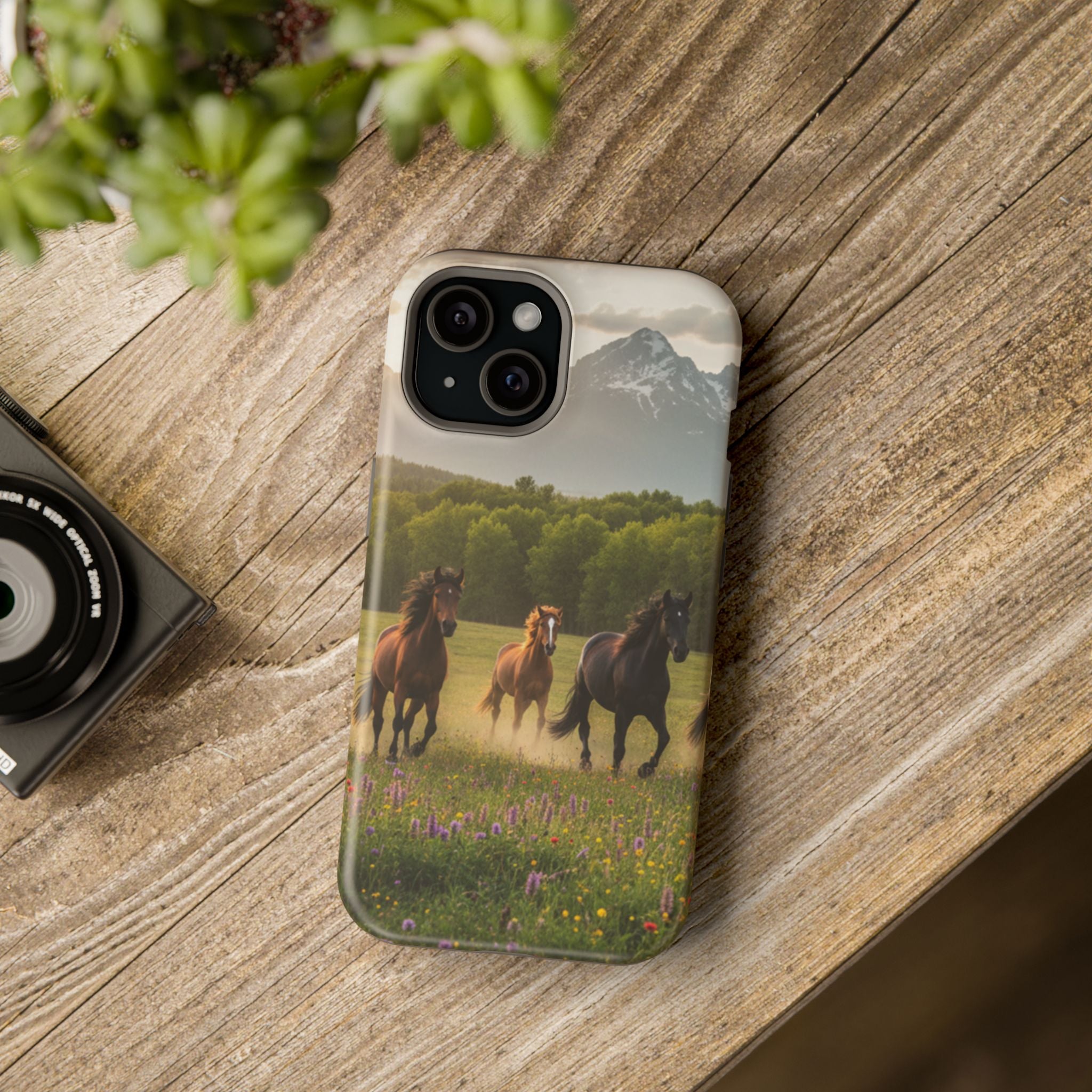 Running Horses Phone Case | Magnetic Impact-Resistant Case