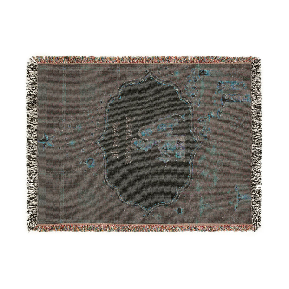 Personalized Christmas Photo Woven Blanket - Custom Family Throw