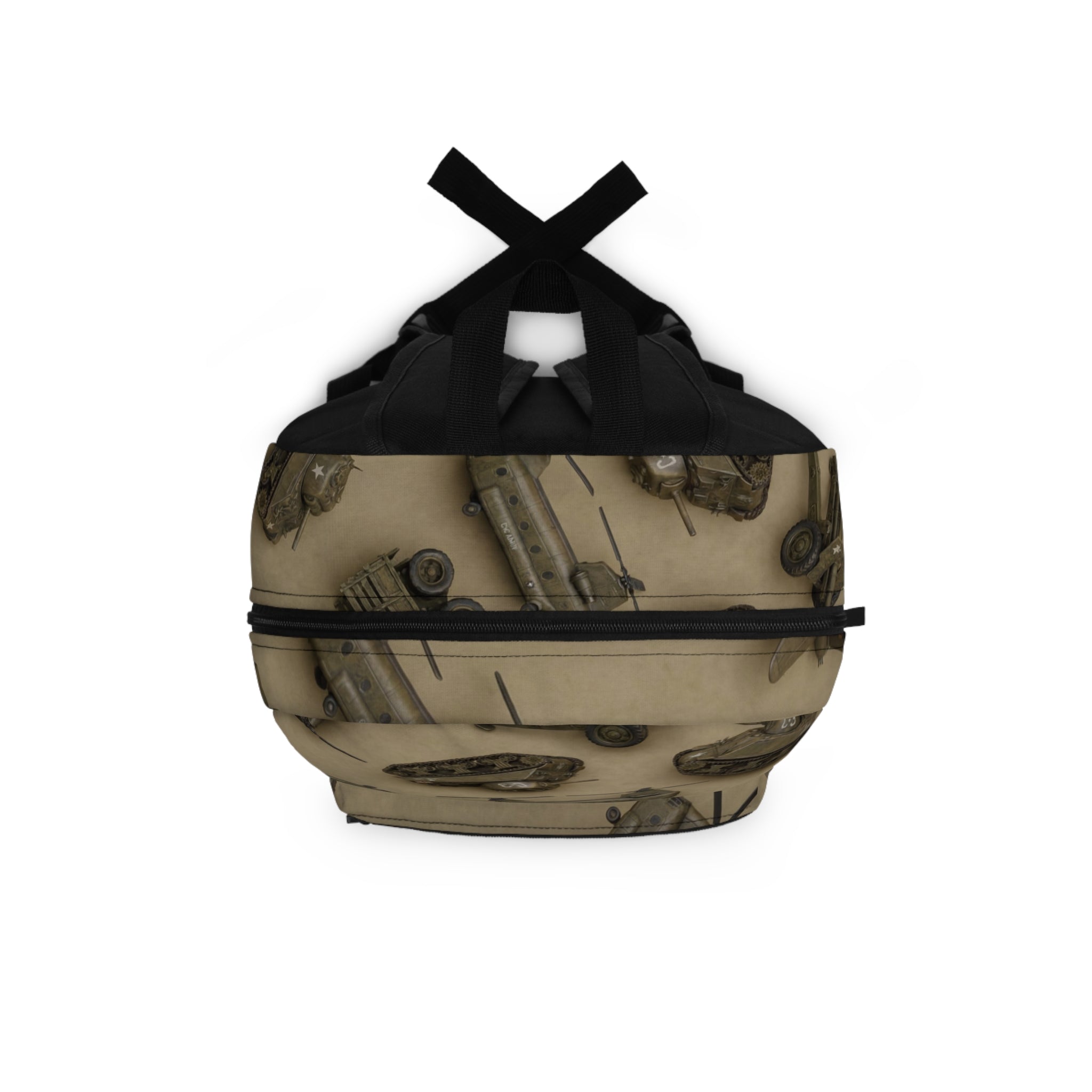 Vintage Military Tanks and Planes Backpack | Camouflage Army Pattern