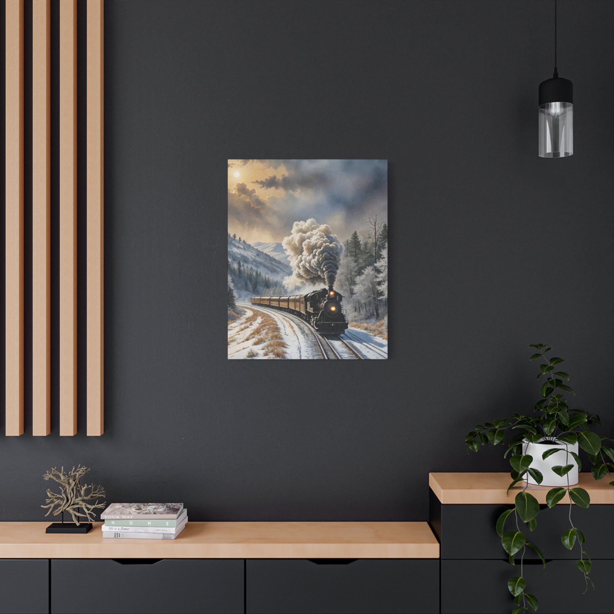 Matte Canvas, Steam Train  Stretched, 1.25"