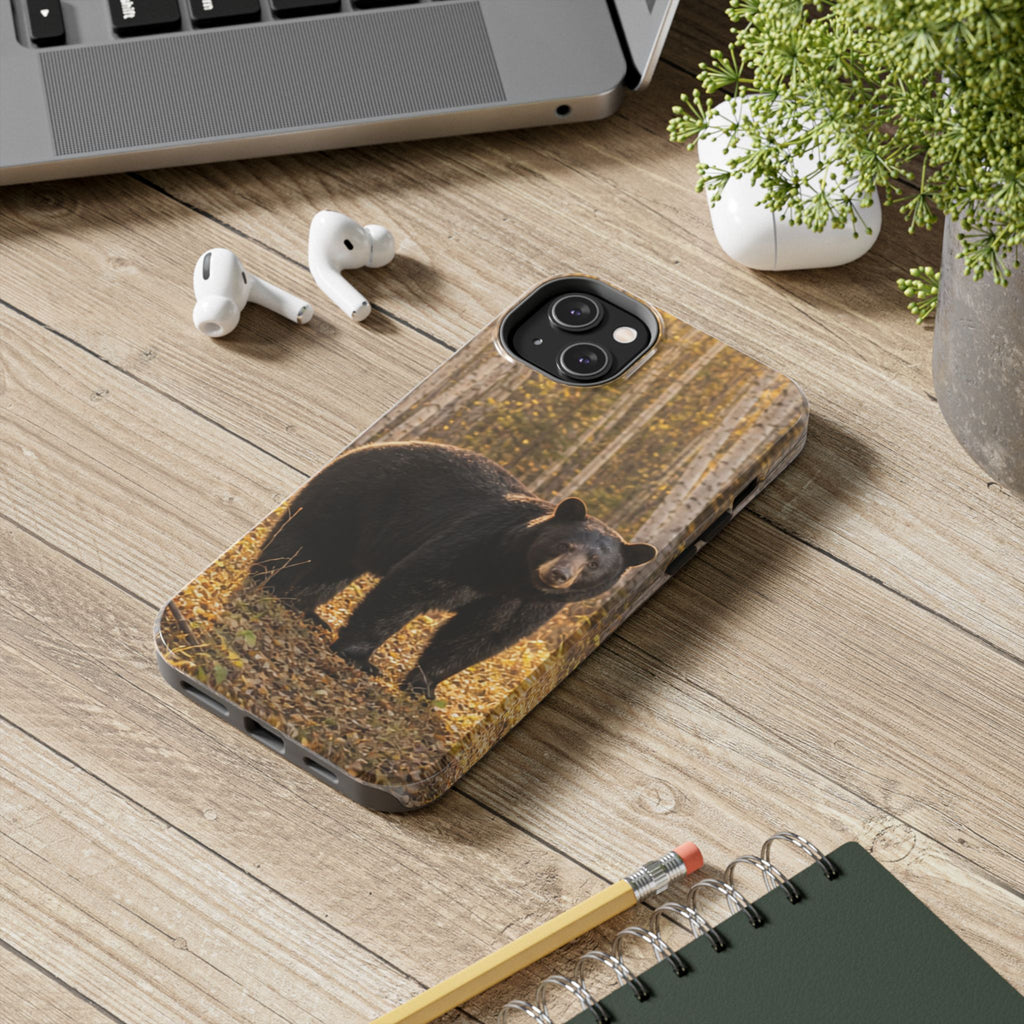 Black Bear Forest Phone Case | Tough Phone Case