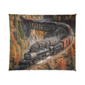 Autumn Steam Train Comforter – Vintage Locomotive Bedding for Train Lovers