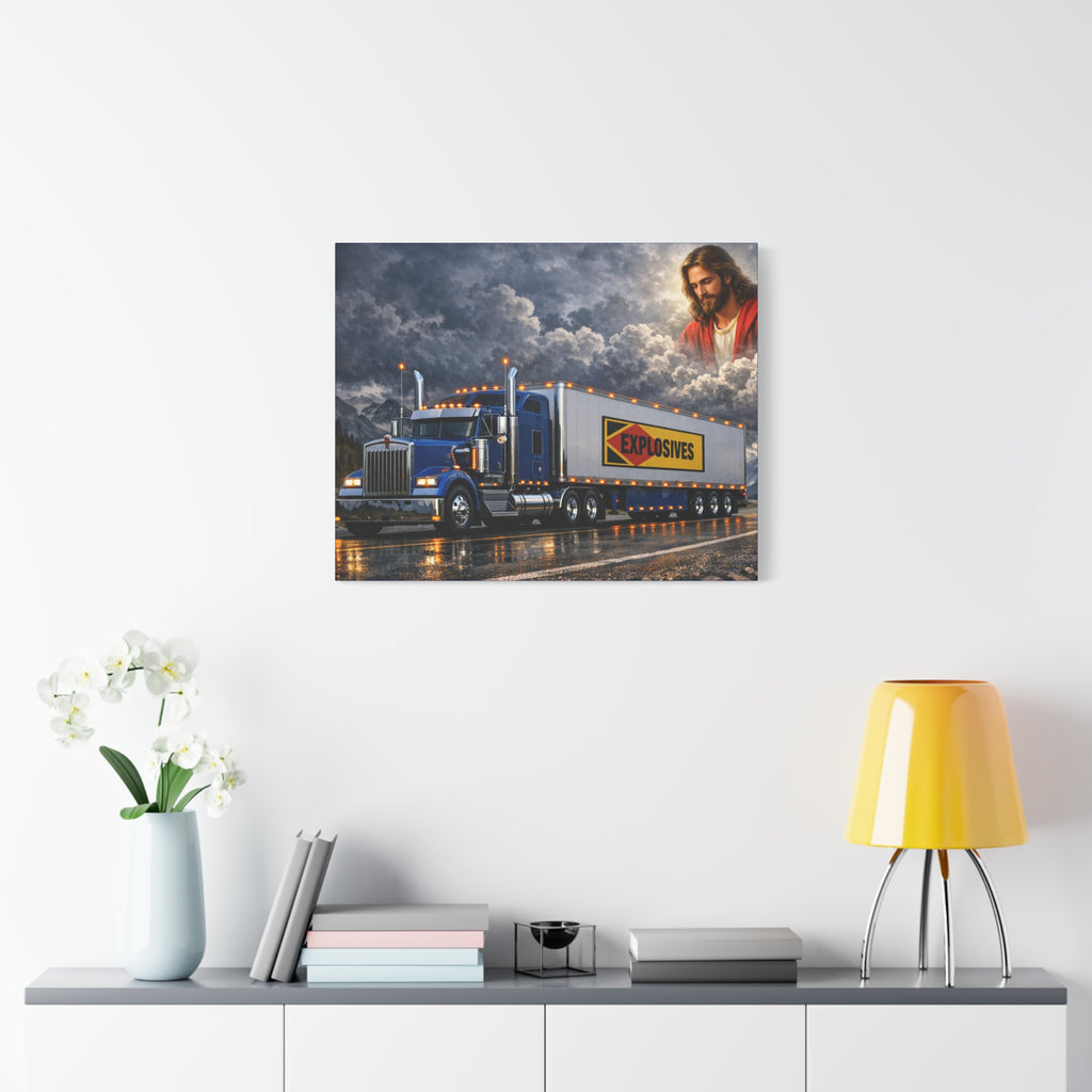Trucking with Jesus/Matte Canvas, Stretched, 1.25"