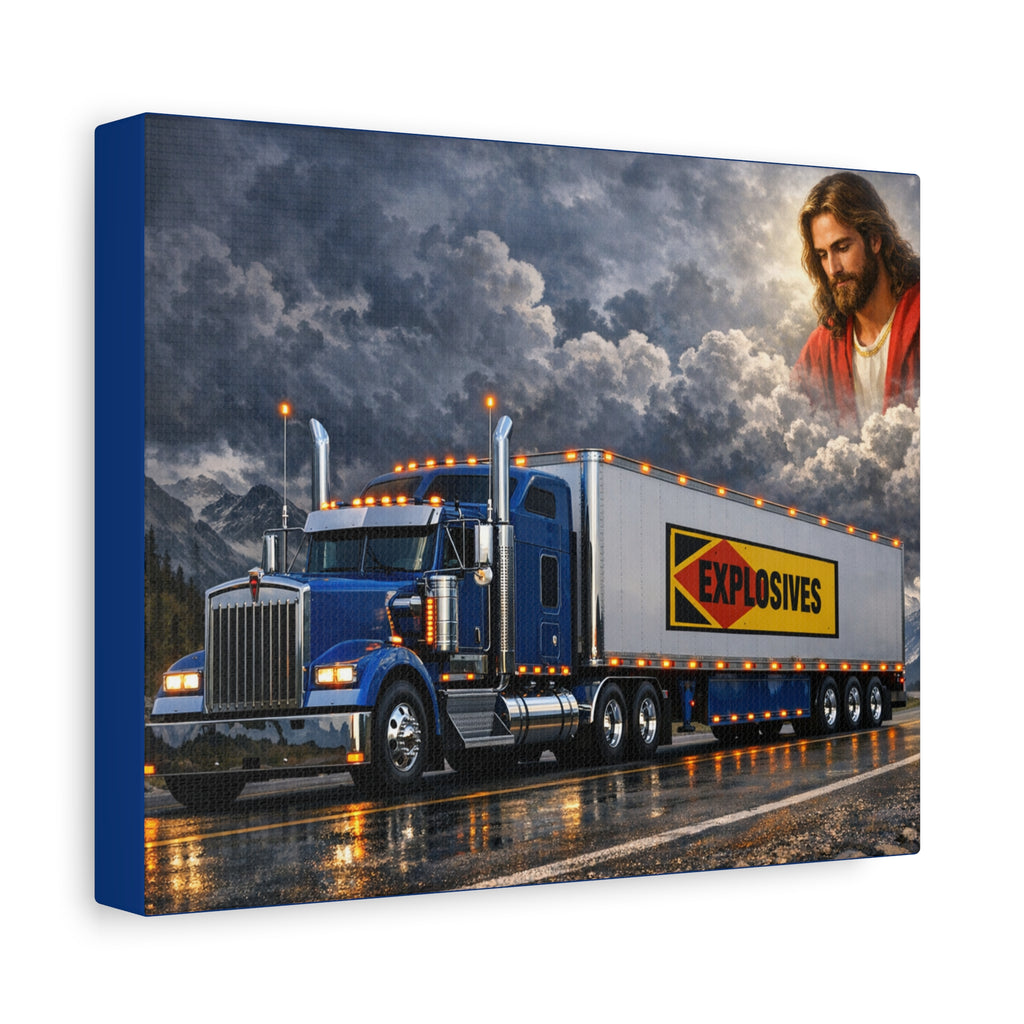 Trucking with Jesus/Matte Canvas, Stretched, 1.25"