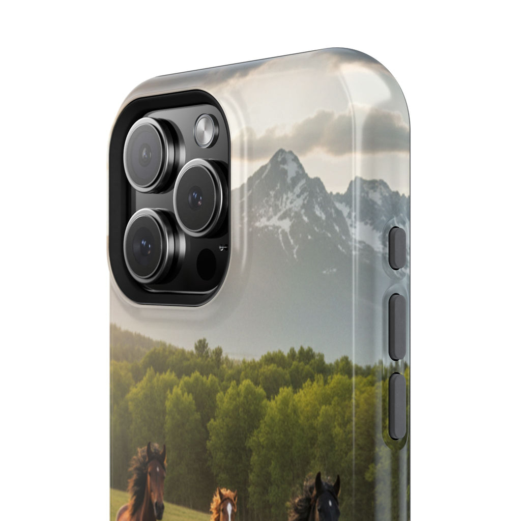 Running Horses Phone Case | Magnetic Impact-Resistant Case