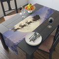 Santa and Reindeer Moonlit Scene Table Runner