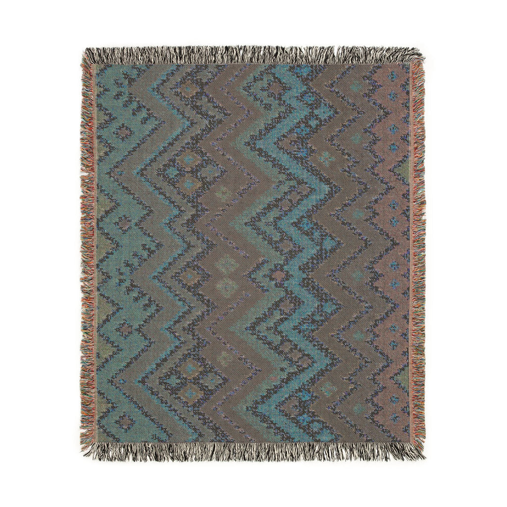 Southwestern Chevron Woven Blanket - Aztec Zigzag