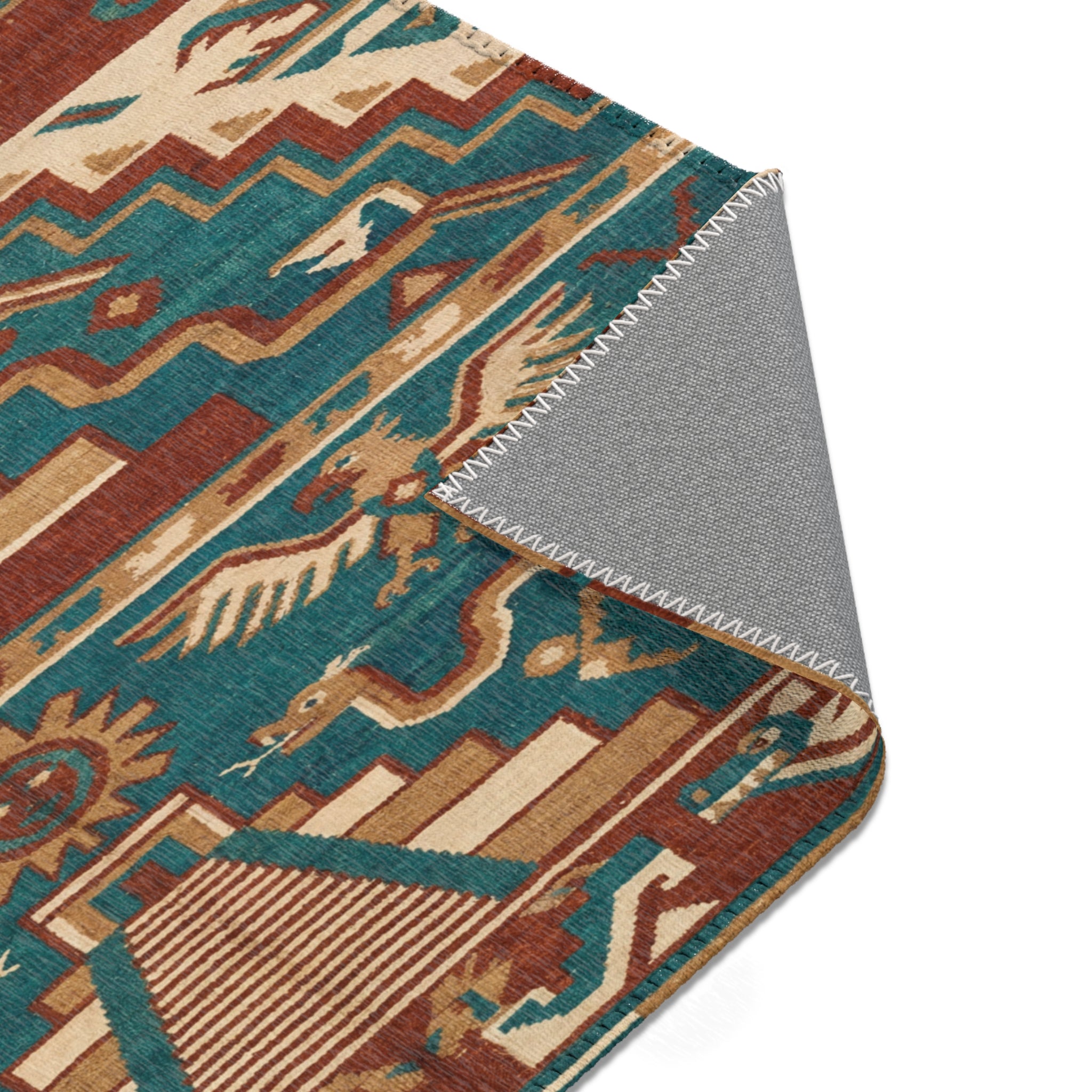 Southwestern Tribal Pattern Area Rug | Aztec Geometric Design