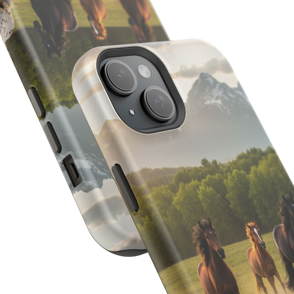 Running Horses Phone Case | Magnetic Impact-Resistant Case