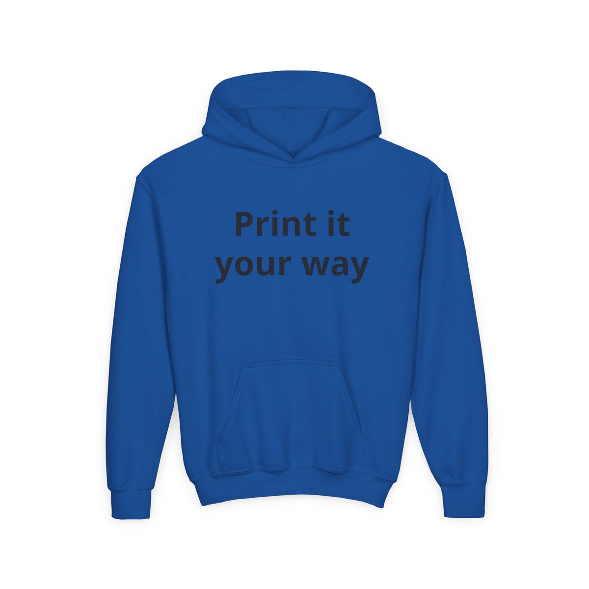 Print It Your Way Kids Graphic Hoodie – Customizable Youth Heavy Blend Hooded Sweatshirt