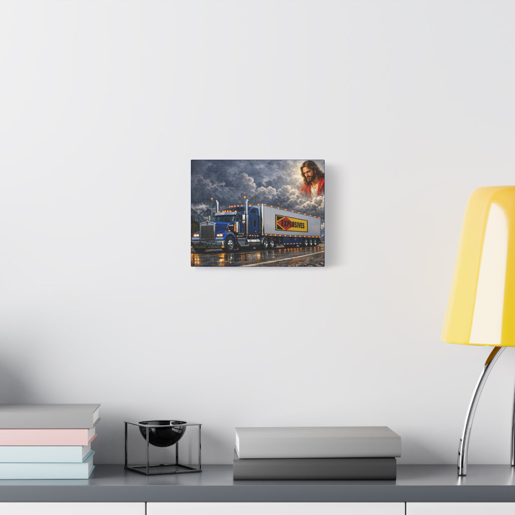 Trucking with Jesus/Matte Canvas, Stretched, 1.25"
