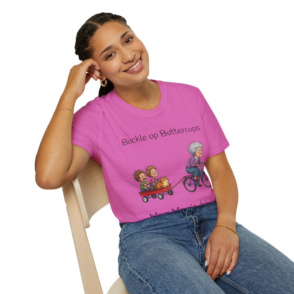 T-Shirt Buckle Up Buttercups Mom Mom Driving| Funny Grandma Tee